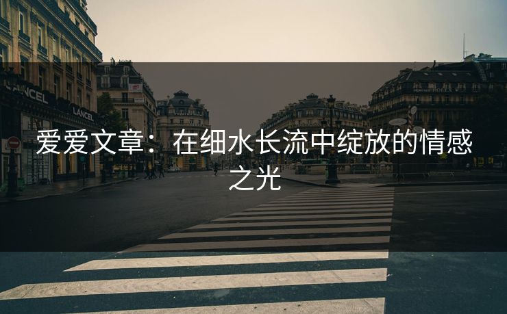 爱爱文章:在细水长流中绽放的情感之光 爱爱文章:在细水长流中绽放的情感之光