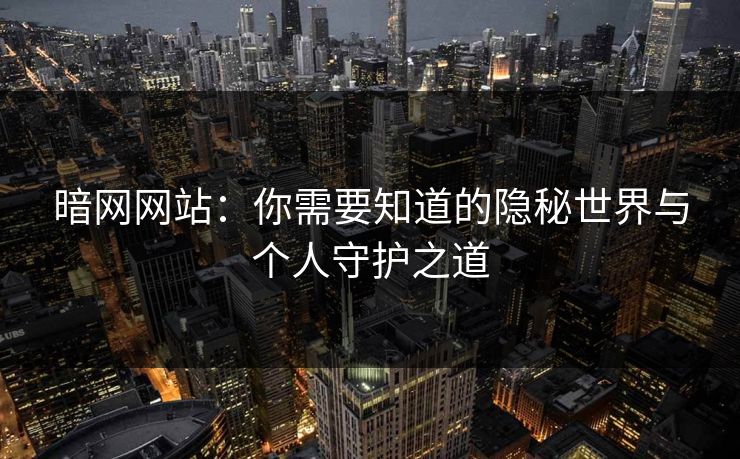 暗网网站:你需要知道的隐秘世界与个人守护之道